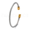 304 Stainless Steel Cuff Bangles BJEW-G584-05D-GP-4