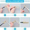 Brass Bead Tips KK-FH0001-46-5