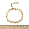 304 Stainless Steel Cuboid Link Chain Bracelets for Women BJEW-F488-15G-3