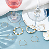 SOFPLATE 200Pcs Brass Wine Glass Charm Rings KK-SP0001-31B-G-4