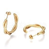 304 Stainless Steel Half Hoop Earrings EJEW-F257-08G-2