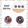 SUNNYCLUE 100Pcs Polymer Clay Pave Rhinestone Beads RB-SC0001-14-2