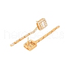 925 Sterling Silver Micro Pave Clear Cubic Zirconia Stud Earrings EJEW-U013-04G-2