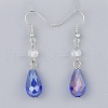 Electroplate Glass Dangle Earrings EJEW-JE03176-01-2