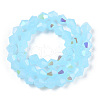 Imitation Jade Electroplate Glass Beads Strands EGLA-A039-J6mm-L03-3