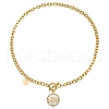 Alloy Crystal Rhinestone & Resin White Shell Tree of Life Pendant Cable Chain Necklaces for Women PW-WG4EEFC-01-1