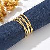 304 Stainless Steel Multilayer Open Cuff Rings RJEW-Z077-01G-04-1