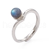 Natural Labradorite Adjustable Rings RJEW-G273-11P-01-4