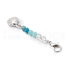 7Pcs 7 Styles Natural Quartz Crystal & Apatite & Amazonite Pendant Decorations HJEW-JM03222-5