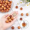 OLYCRAFT 120Pcs Round Natural Wood Beads WOOD-OC0001-85-LF-2