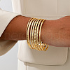 7Pcs 7 Styles Alloy Plain Bangles for Women FS-WGFB6BA-01-2