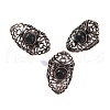 Natural & Synthetic Gemstone Retro Finger Rings RJEW-B067-02R-2