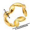 Minimalist Horse Eye 304 Stainless Steel Cuff Rings NC1844-2-1