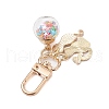 Cat Alloy Enamel Pendant Decorations HJEW-JM01981-02-4
