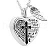 Heart and Wing Urn Ashes Pendant Necklace BOTT-PW0001-039B-1