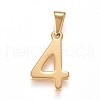 304 Stainless Steel Pendants STAS-L210-05J-G-1
