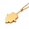 304 Stainless Steel Pandant Necklace for Men Women NJEW-O126-02G-02-3