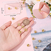 Beebeecraft 20Pcs Brass Lotus Beads KK-BBC0015-59-3
