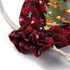 Christmas Theme Rectangle Jute Bags with Jute Cord ABAG-E006-01A-3