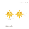 Simple Stainless Steel Geometric Star Stud Earrings YE9764-2