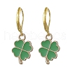 2 Pairs Alloy Enamel Pendants & Brass Leverback Earrings  for Women EJEW-JE06236-4