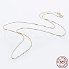 925 Sterling Silver Box Chain Necklaces STER-F039-40cm-03G-3