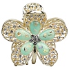 Flower Alloy Rhinestone Claw Hair Clips PW-WG5936D-02-2