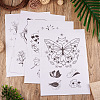 20 Patterns Non-woven Fabrics Water-soluble Embroidery Aid Drawing Sketch DIY-TAC0100-009-5
