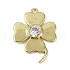 Brass Micro Pave Cubic Zirconia Pendants KK-M322-32G-1
