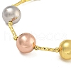 Rack Plating Round Brass Beaded Bracelets for Women BJEW-B106-19M-2