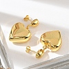 Heart 304 Stainless Steel Dangle Stud Earrings EJEW-A125-56G-2