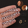 Brass Micro Pave Clear Cubic Zirconia Flat Round Cartilage Earrings WG046D2-01-1