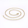 304 Stainless Steel Cable Chain Necklaces NJEW-P226-02G-02-1