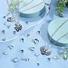 SUNNYCLUE 200Pcs 5 Size 201 Stainless Steel Snap on Bails STAS-SC0005-55-4