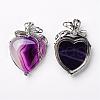 Natural Agate Pendants KK-P103-A17-2