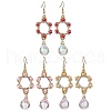 3Pairs 3 Colors GLass Dangle Earrings EJEW-MZ00255-1