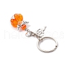 Glass & Tibetan Style Alloy Keychain KEYC-MZ00037-5