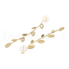 Cubic Zirconia Chains Tassel Earrings EJEW-P236-05G-2