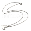 304 Stainless Steel Pendant Necklaces NJEW-G120-02P-3