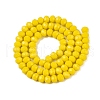 Opaque Solid Color Imitation Jade Glass Beads Strands EGLA-A044-P6mm-D04-3