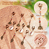 Tibetan Style Alloy & Cowrie Shell Braiding Hair Pendants Decoration OHAR-AB00016-4