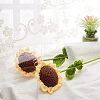 Cotton Knitting Artificial Flower AJEW-WH0013-50-1