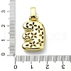 Brass Micro Pave Clear Cubic Zirconia Pendants KK-M279-01G-E-3