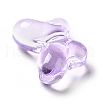 Transparent Baking Paint Glass Beads GLAA-F115-01G-4