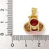 Rack Plating Brass Micro Pave Cubic Zirconia Pendants KK-I718-11G-03-3
