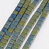 Electroplate Non-magnetic Synthetic Hematite Beads Strands G-J170A-3x3mm-05-1