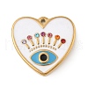 304 Stainless Steel Enamel Pendants STAS-P380-64G-04-1