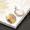 304 Stainless Steel Two Tone Stud Earrings EJEW-F355-04GP-07-5