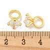 Rack Plating Brass Micro Pave Clear Cubic Zirconia Pendants KK-B093-22G-3