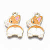 Alloy Enamel Pendants X-ENAM-S127-013-RS-1